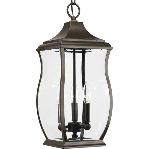 Township 3 Light 8 inch Oil Rubbed Bronze Outdoor Hanging Lantern