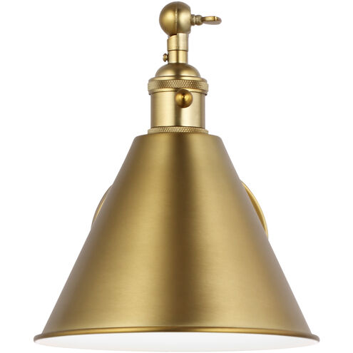 C&M by Chapman & Myers Salem 1 Light 7 inch Satin Brass Wall Bath Fixture Wall Light