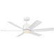 Flera Smart 52 LED 52 inch Matte White with Matte White ABS Blades Ceiling Fan