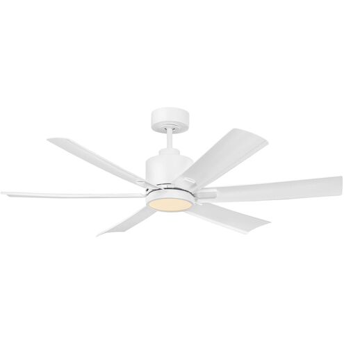 Flera Smart 52 LED 52 inch Matte White with Matte White ABS Blades Ceiling Fan