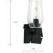 Gaia Sconce Wall Light in Acid Dipped Black