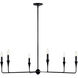 Alvaro 6 Light Black Chandelier Ceiling Light, 1 Tier Medium