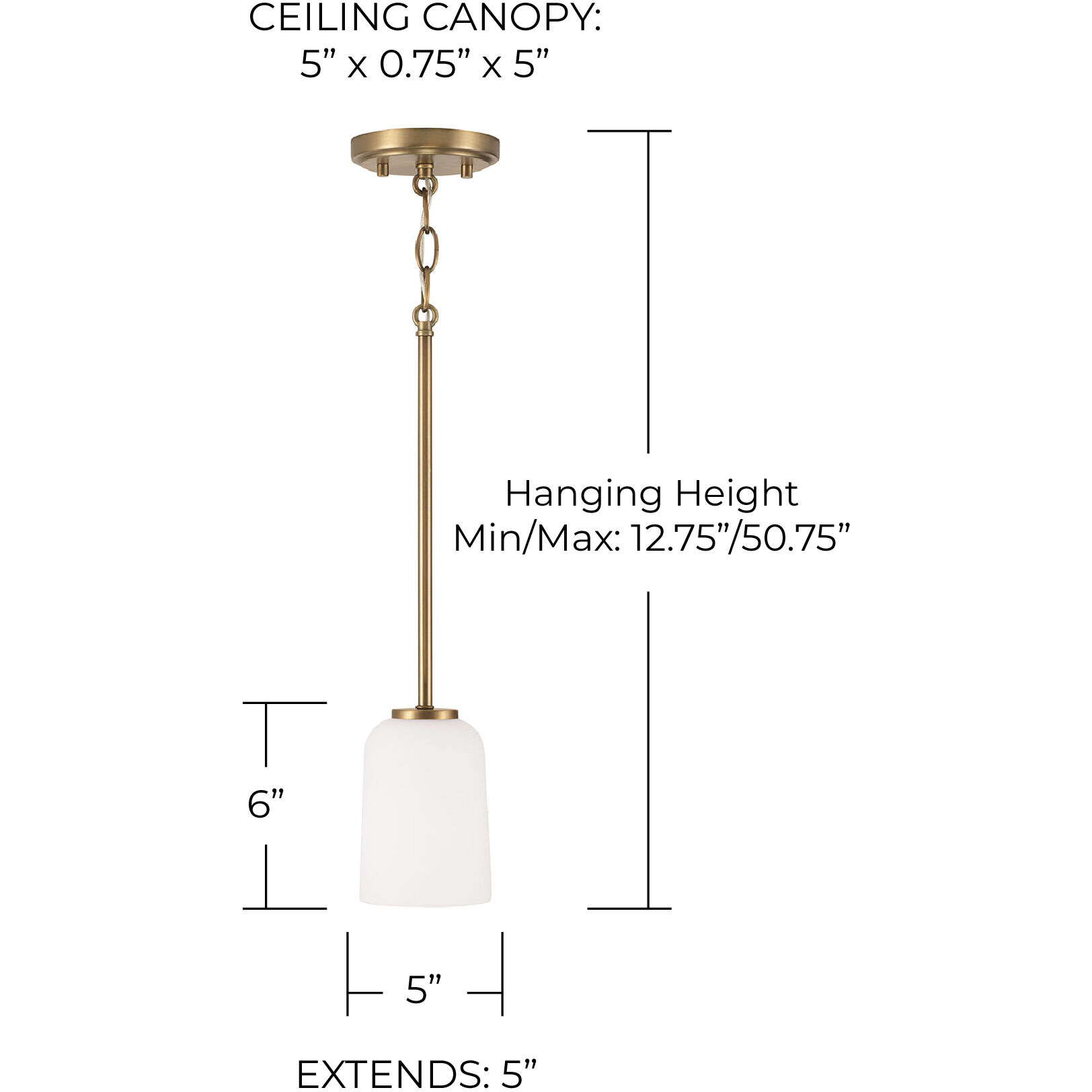 Lawson 1 Light 5 inch Aged Brass Pendant Ceiling Light