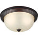 Geary 3 Light 14.5 inch Bronze Flush Mount Ceiling Light