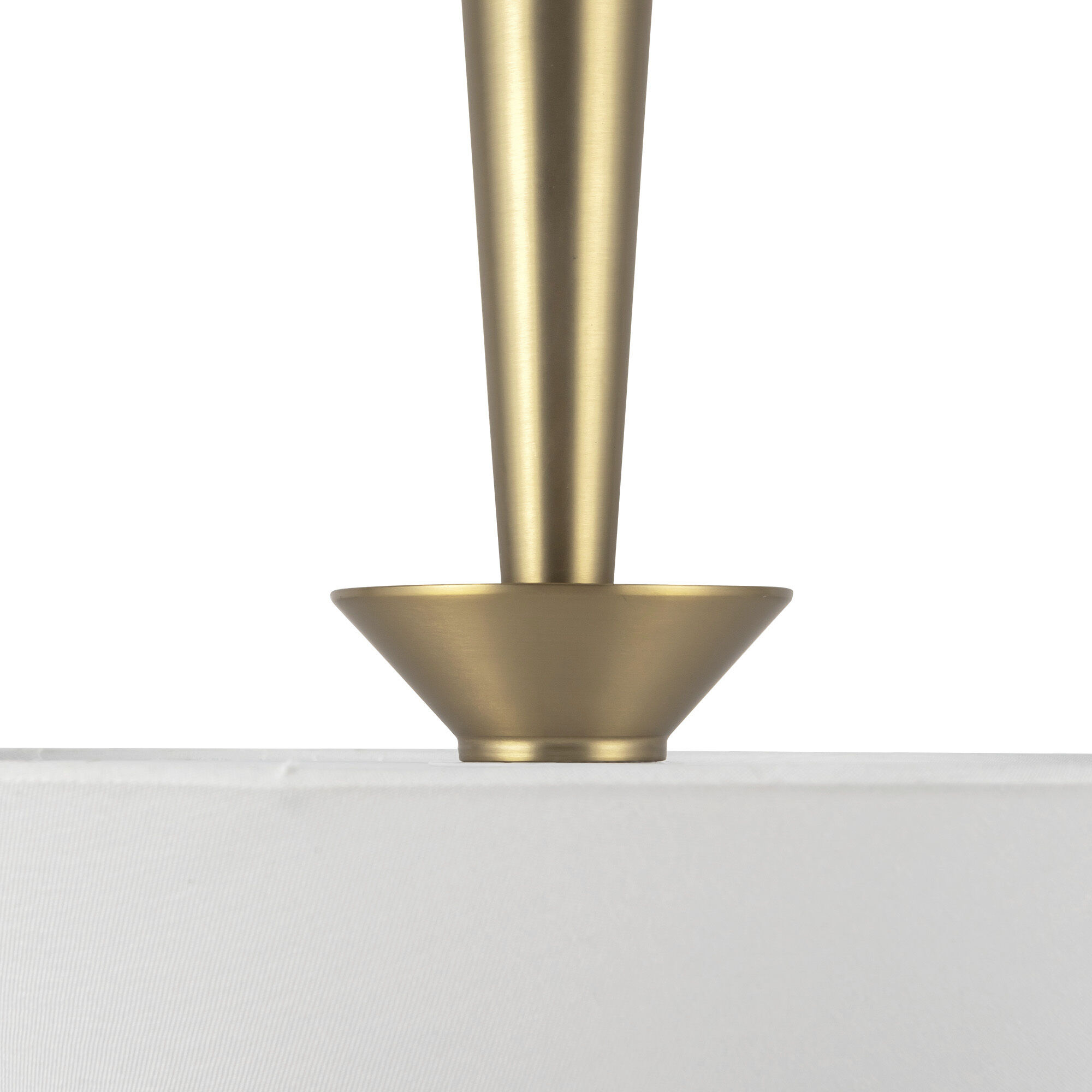 Alora Mood Bridgette 1 Light 16.38 inch Brushed Gold/White Linen Pendant Ceiling Light in Brushed Gold and White Linen, Linen Shade