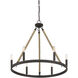 Modern Farmhouse 6 Light 25 inch Oil Rubbed Bronze Chandelier Ceiling Light
