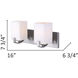 Madison 2 Light 16 inch Brushed Nickel Vanity Light Wall Light