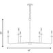 Salerno 6 Light 42 inch Matte Black Chandelier Ceiling Light, Essentials