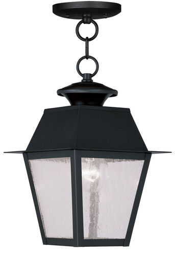 Mansfield 1 Light 8 inch Black Outdoor Pendant Lantern