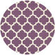 Pollack 42 X 42 inch Mauve/Cream/Violet/Ivory Handmade Rug