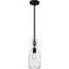 Govada 1 Light 6 inch Matte Black Mini Pendant Ceiling Light, Small