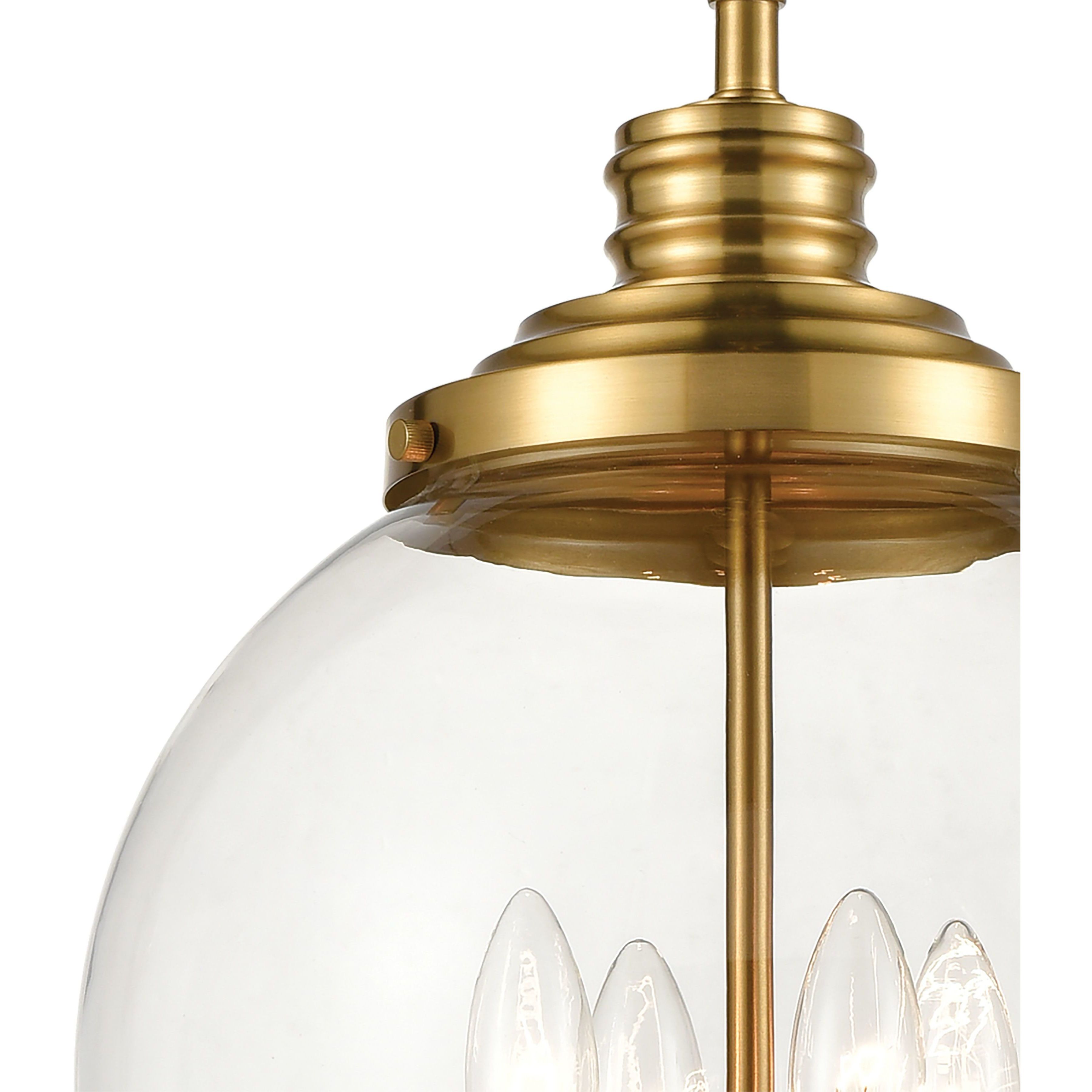 Chandra 4 Light 13 inch Burnished Brass Pendant Ceiling Light