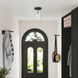 Cityview 1 Light 5 inch Black with Brushed Nickel Accents Small Flush Mount Ceiling Light, Small