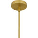 Luca LED 7 inch Brushed Gold Mini Pendant Ceiling Light, Small