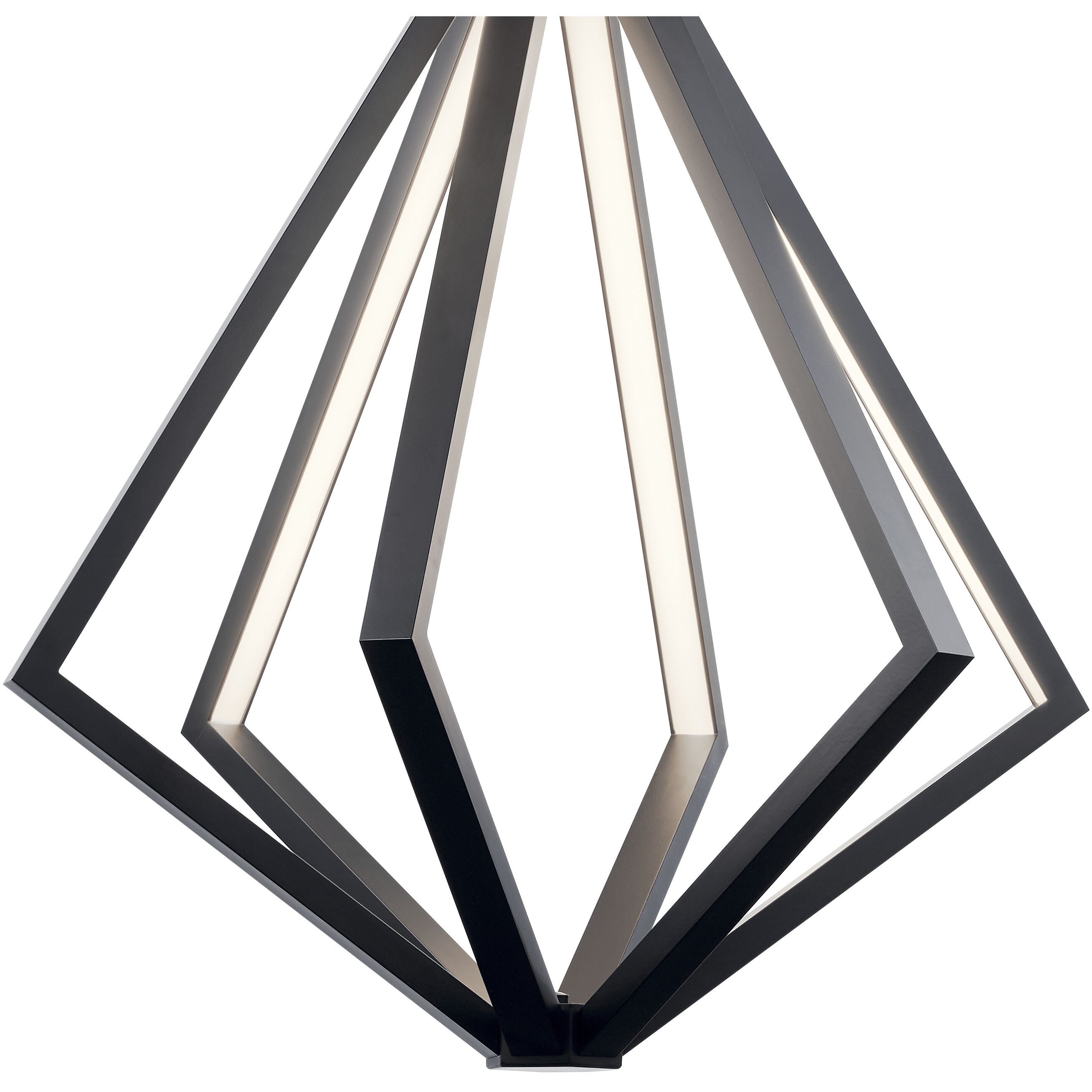 Everest LED 22 inch Matte Black Chandelier Ceiling Light, 1 Tier Medium