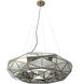Geo-Gem 8 Light 35.5 inch Brass Antique Chandelier Ceiling Light