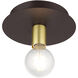 Hillview 1 Light 8 inch Bronze Flush Mount Ceiling Light