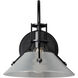 Henry Wall Sconce Wall Light in Black/Sterling