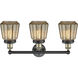 Chatham 3 Light 24.5 inch Black Antique Brass Bath Vanity Light Wall Light in Mercury