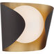 Flare 1 Light 8.5 inch Legacy Brass and Dark Bronze Vanity Light Wall Light
