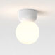 Lyra 1 Light 5.51 inch Gloss Glaze White Bathroom Ceiling Light