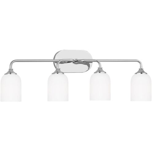 Emile 4 Light 31 inch Chrome Wall Bath Fixture Wall Light