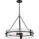 Rezi 4 Light 24 inch Matte Black Pendant Ceiling Light