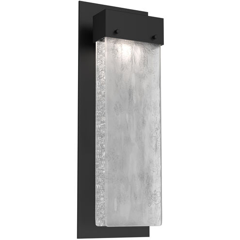 Parallel LED 5.3 inch Matte Black Indoor Sconce Wall Light in 3000K LED, Clear Granite