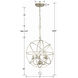Solaris 5 Light 17 inch Olde Silver Mini Chandelier Ceiling Light