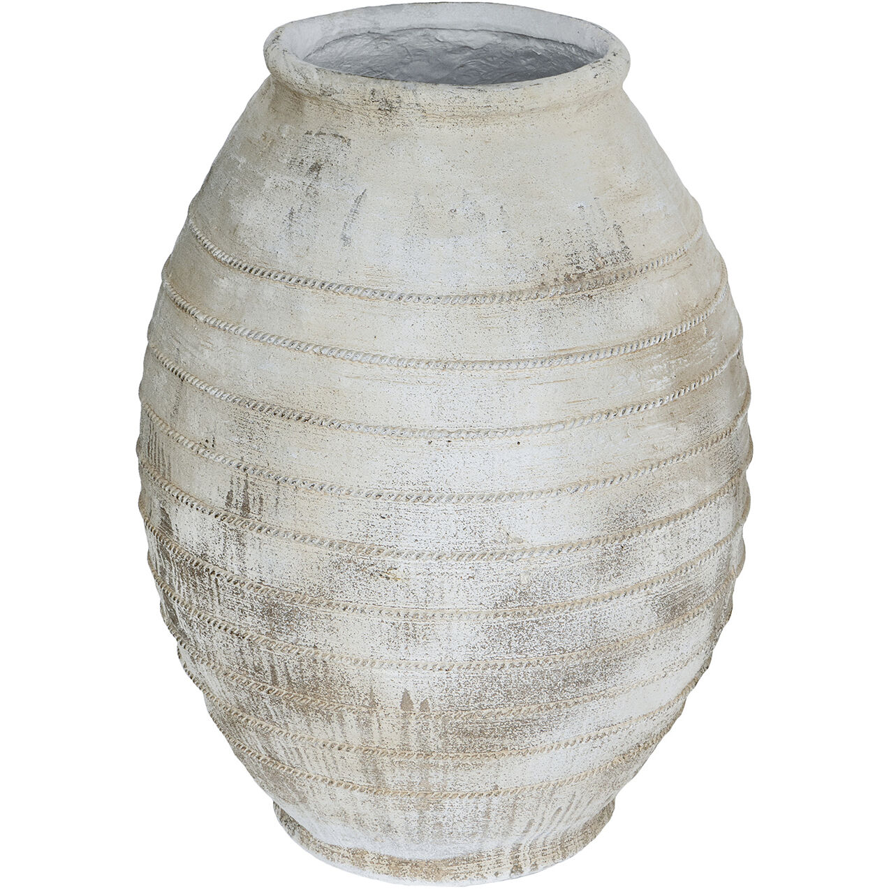 Anita Weathered White Flower Pot