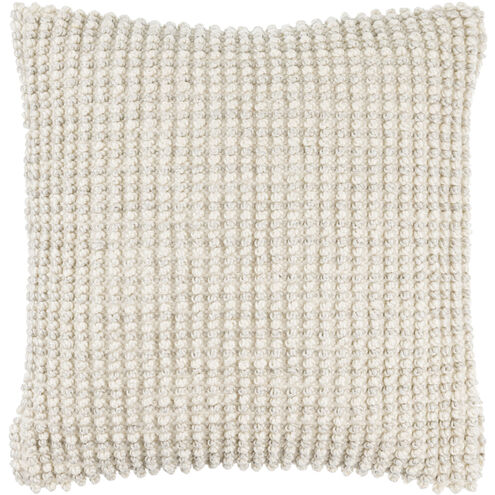 Haruko 18 X 18 inch Light Silver/Off-White/Ash Accent Pillow