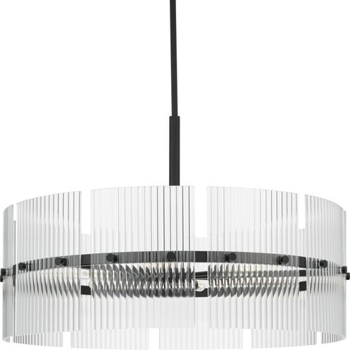 Seville 6 Light 27.87 inch Matte Black Chandelier Ceiling Light, Design Series