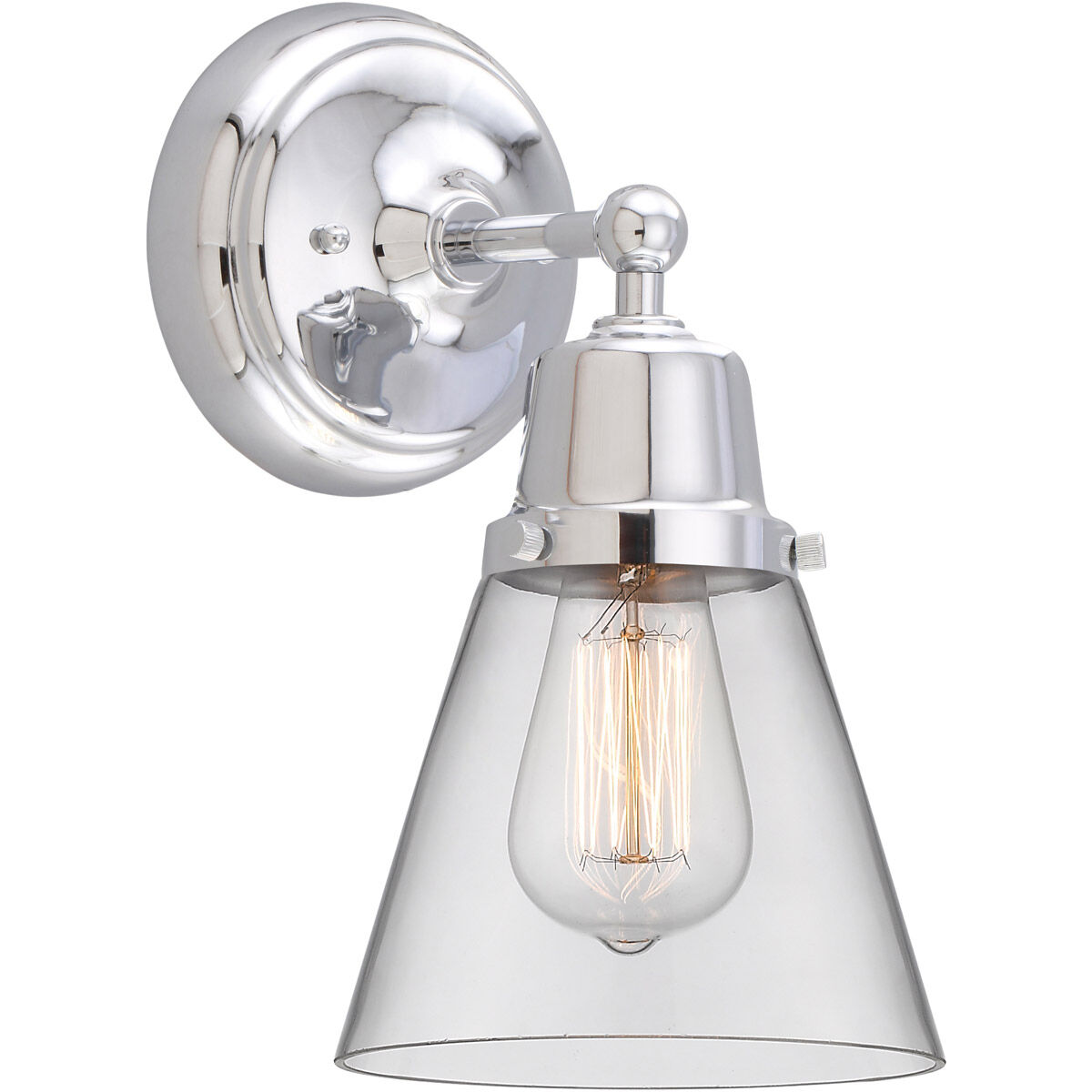 Aditi Small Cone 1 Light 6.25 inch Polished Chrome Sconce Wall Light, Aditi