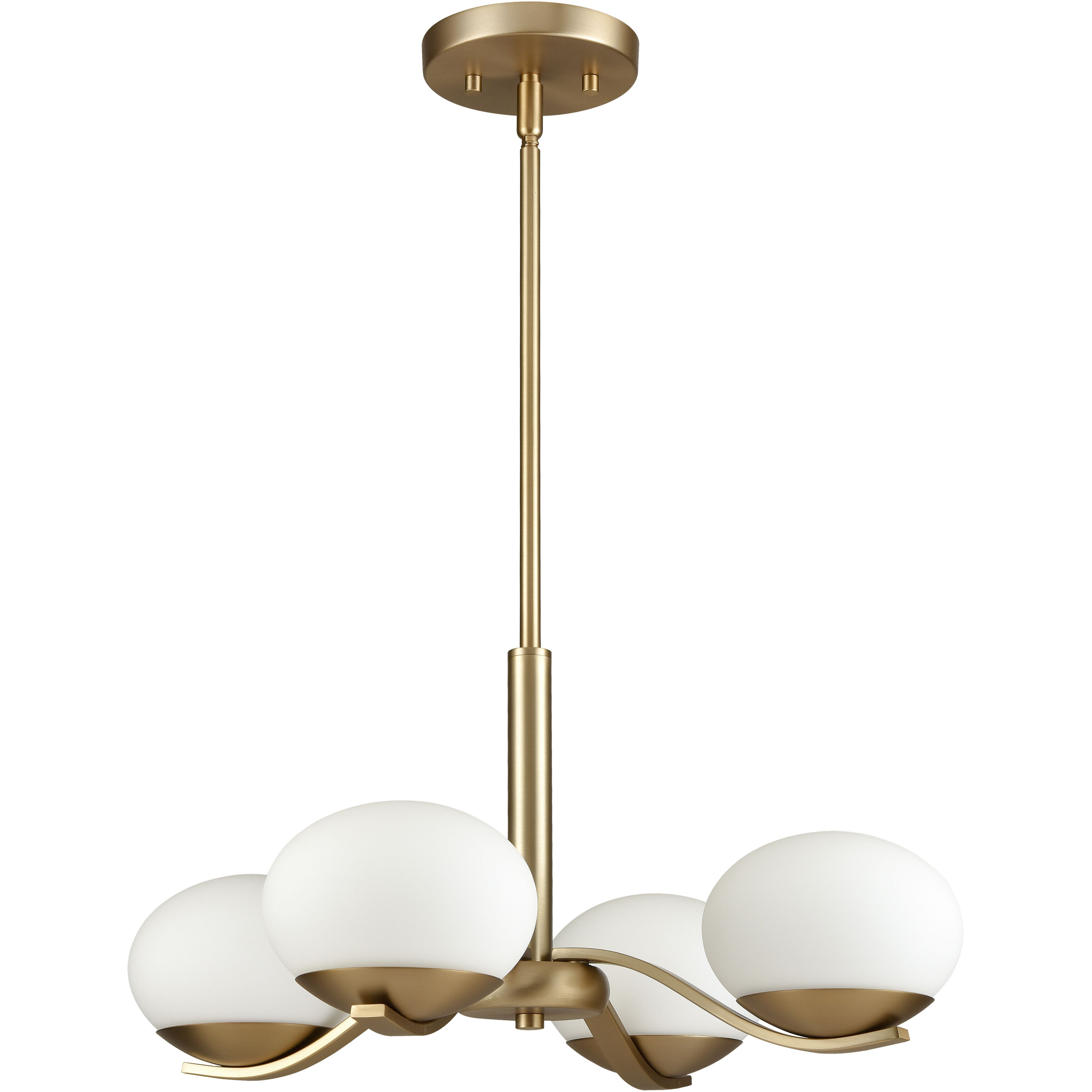Wallace LED 19.5 inch Brushed Gold Chandelier Ceiling Light