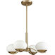 Wallace LED 19.5 inch Brushed Gold Chandelier Ceiling Light
