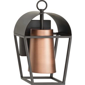 Hutchence 1 Light 12 inch Antique Bronze Outdoor Wall Lantern