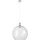 Downtown Urban Astor 1 Light 14 inch Polished Nickel Pendant Ceiling Light in Clear