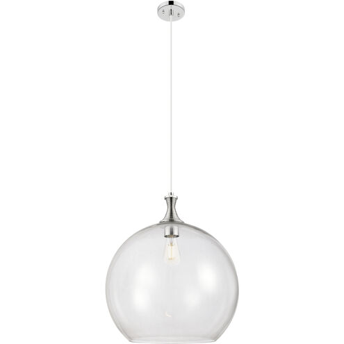 Downtown Urban Astor 1 Light 14 inch Polished Nickel Pendant Ceiling Light in Clear