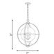 Pearl 3 Light 21 inch Warm Brass Pendant Ceiling Light