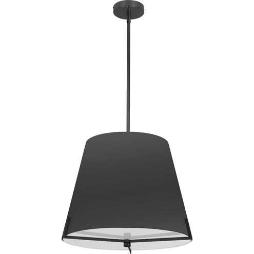 Preston 4 Light 19.25 inch Matte Black with Black Pendant Ceiling Light