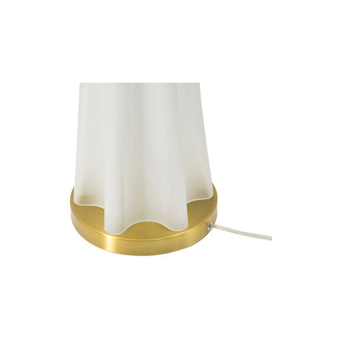 Five Point Star Column 30 inch 100.00 watt White/Gold Table Lamp Portable Light