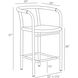 Feller 37 inch Fossil and Gray with Brushed Steel Outdoor Counter Stool