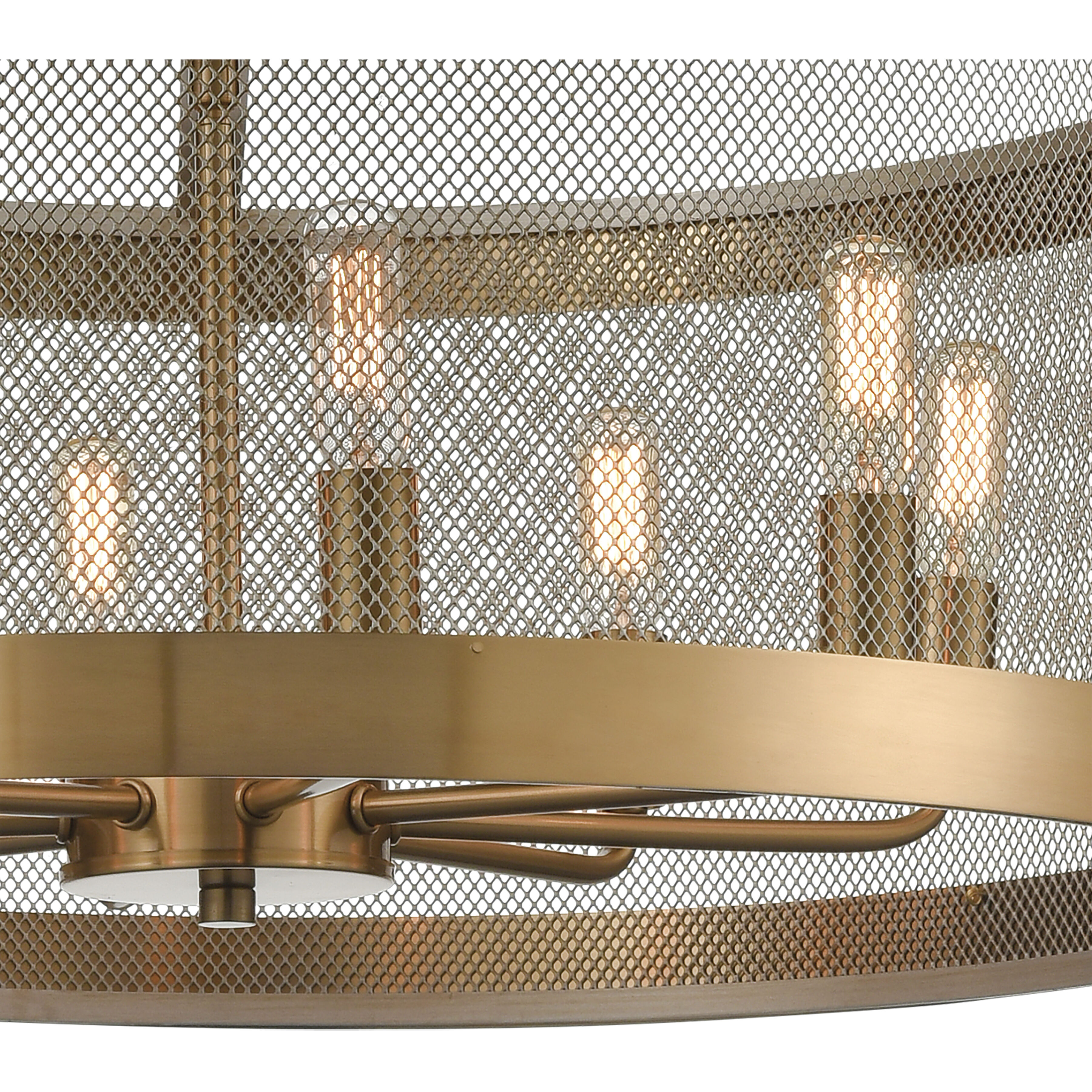 Line in the Sand 8 Light 24 inch Satin Brass Chandelier Ceiling Light