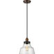 Sean Lavin Baskin 1 Light 10 inch Painted Aged Brass / Dark Weathered Zinc Pendant Ceiling Light in Painted Aged Brass with Dark Weathered Zinc