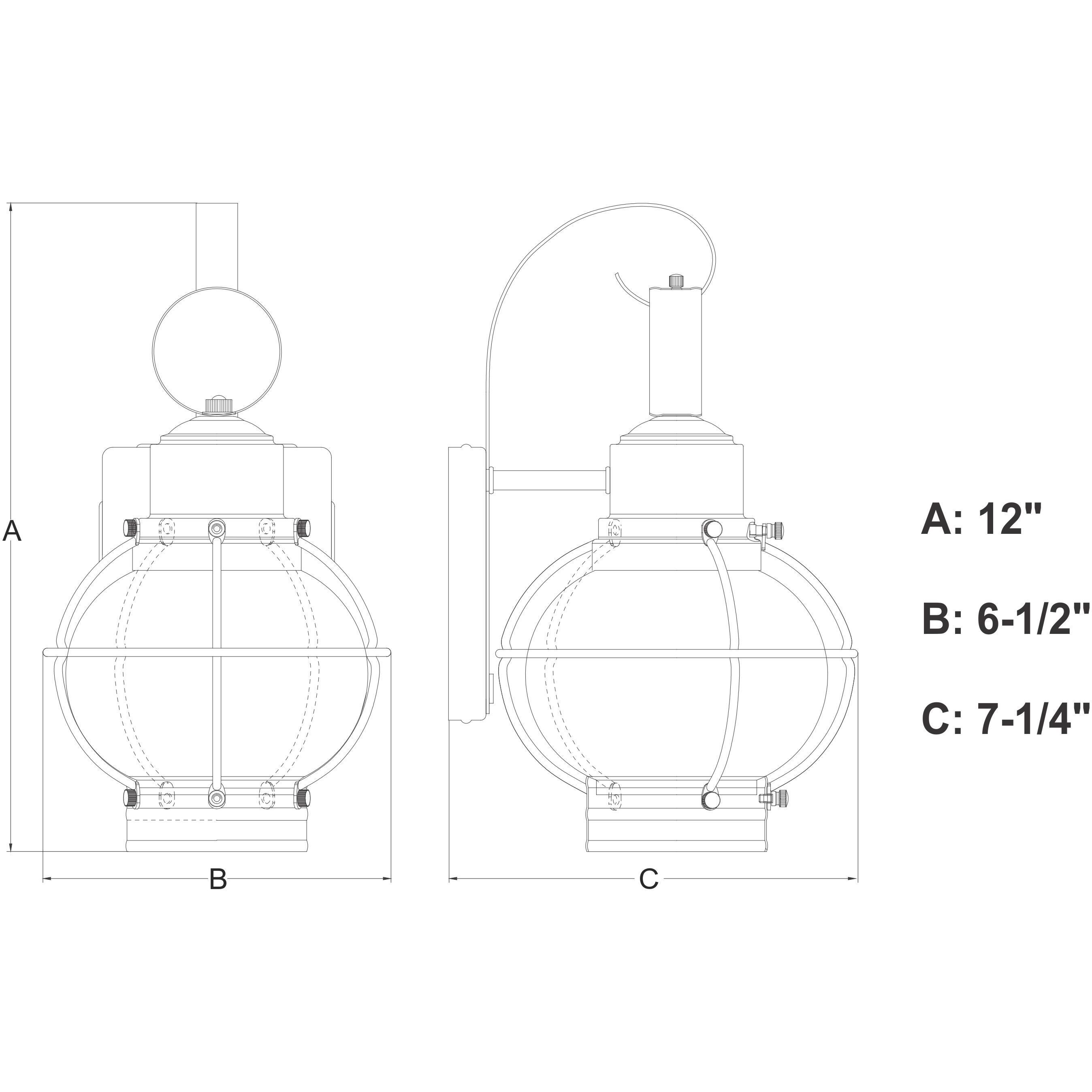 Chatham LED 12 inch Burnished Bronze Outdoor Wall