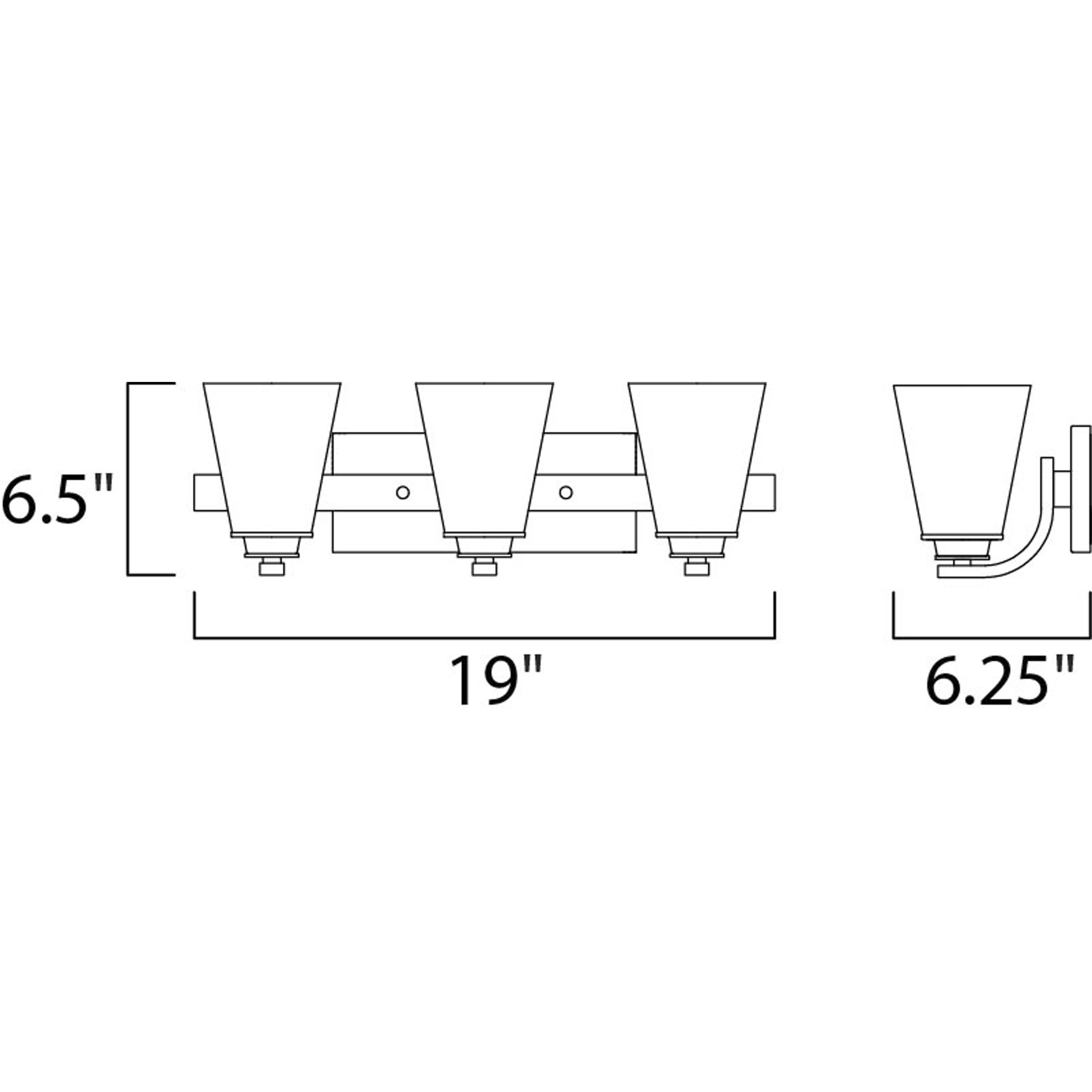 Conical Bath Light Wall Light in Satin Nickel