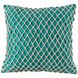 Cassio 20 X 20 inch Crema with Teal Pillow, Cover Only