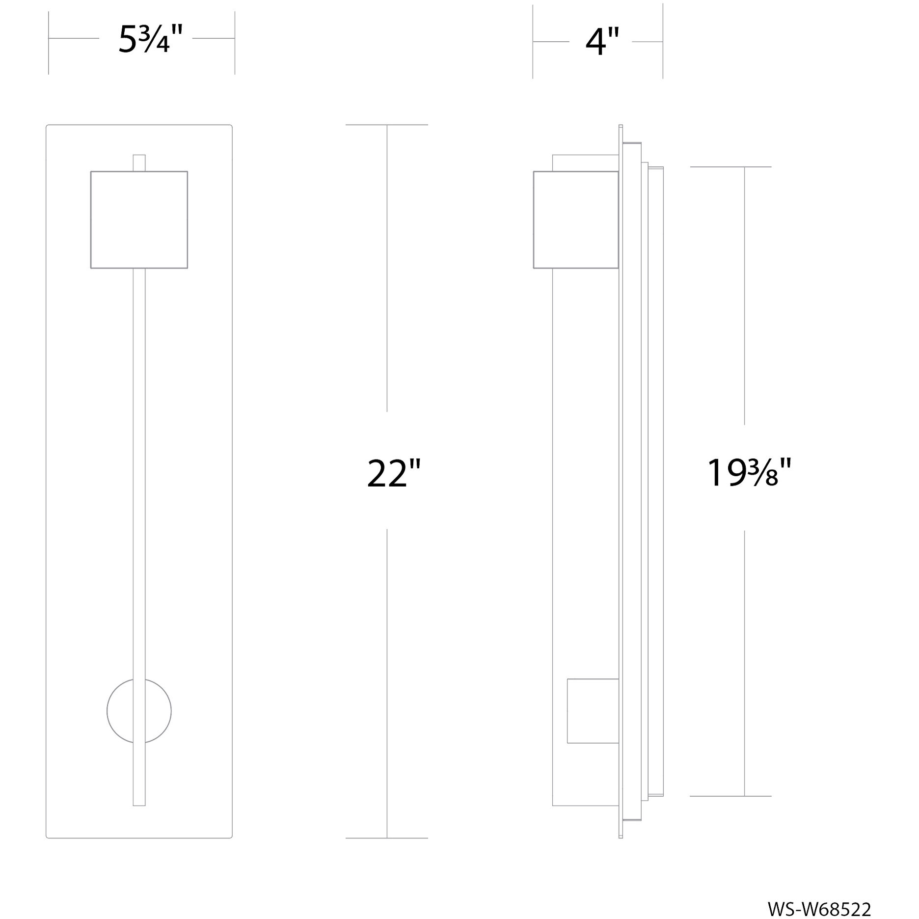 Scepter LED 22 inch Black Outdoor Wall Lighting