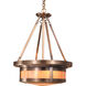 Berkeley 4 Light 19.38 inch Verdigris Patina Pendant Ceiling Light in White Opalescent