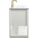 Larkin 60 X 22 X 34 inch White Vanity Sink Set
